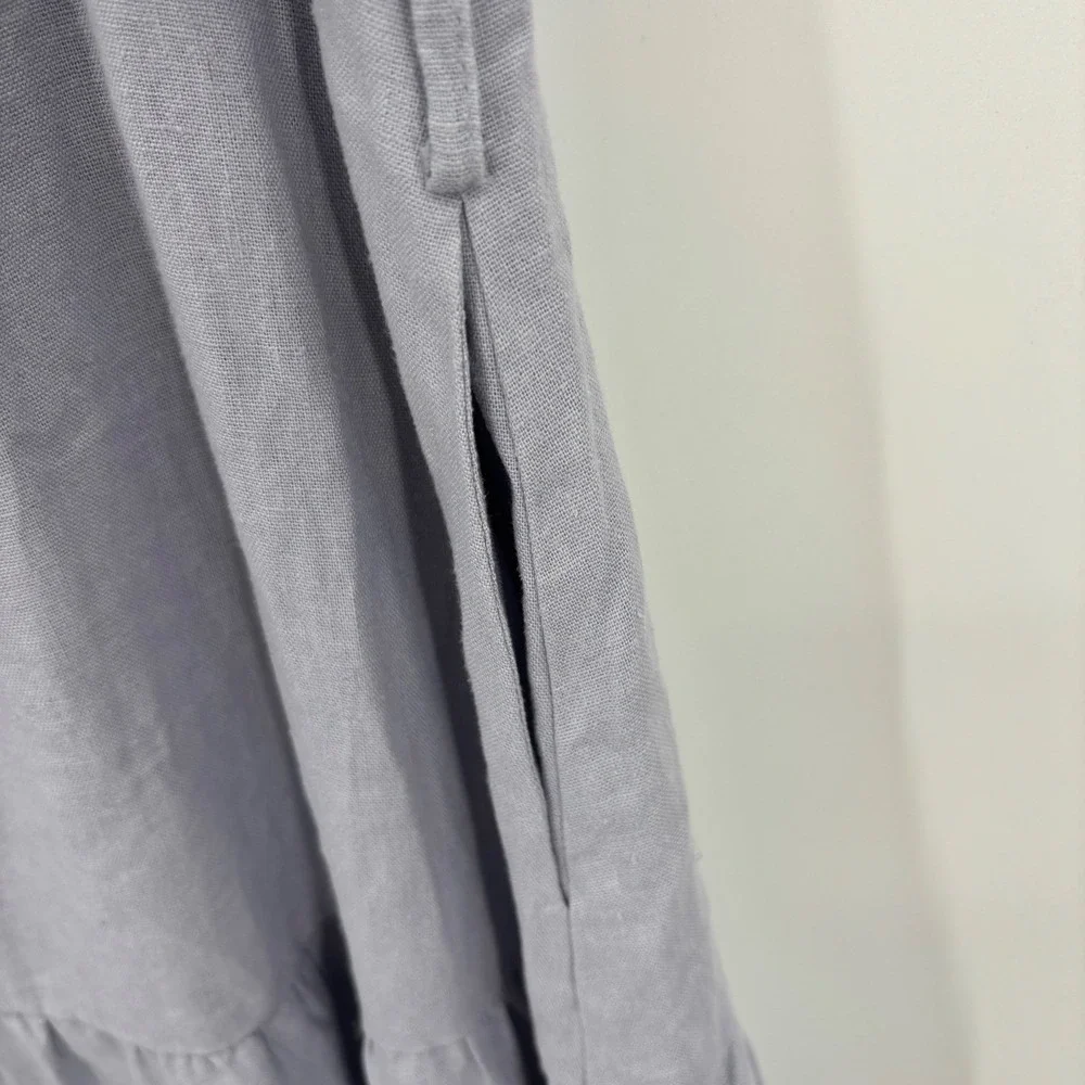 Nicole Miller One Shoulder Linen Dress Womens‎ Medium Periwinkle Kentucky Derby